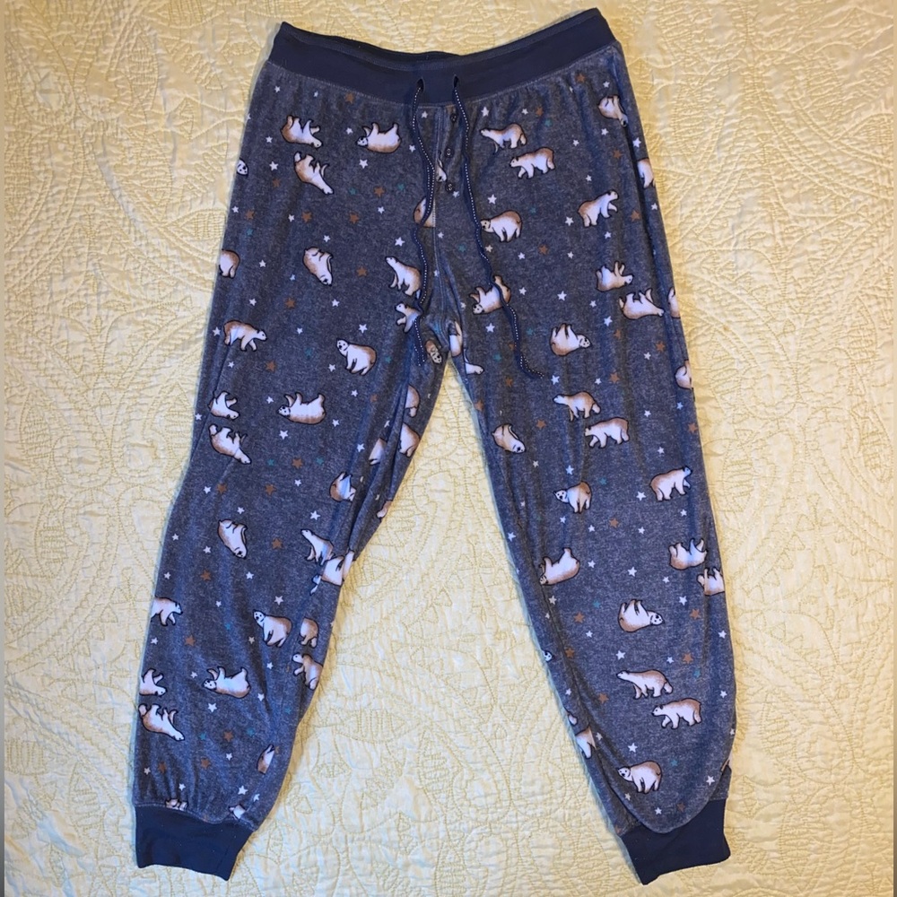 Secret Treasures Gray Pajama Pants with Polar Bear Design